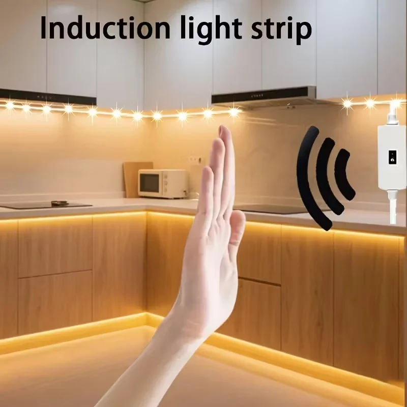 SMD2835 USB Led Sensor Strip Light 5V Hand Scan ON OFF Control Backlight Tape for TV Kitchen Cabinet Wardrobe