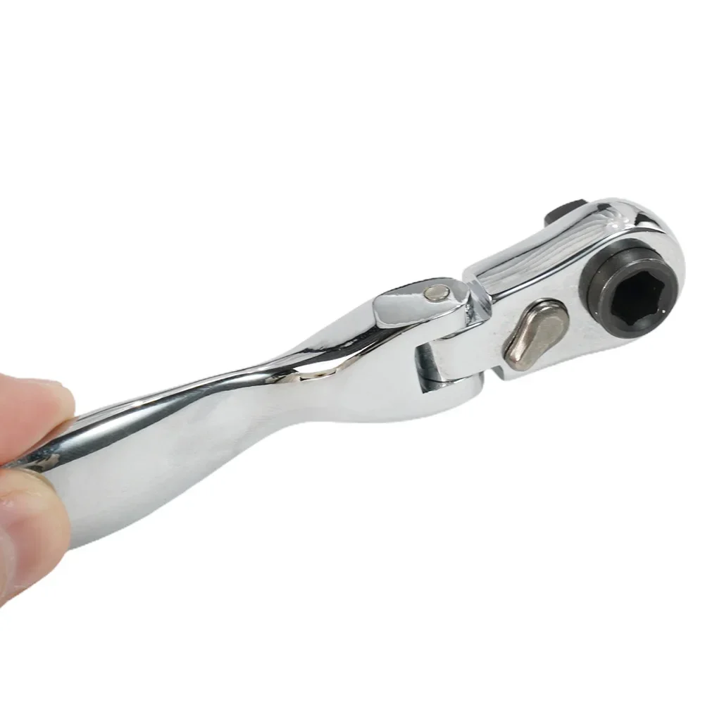 2 In 1 Mini Ratchet Wrench Double Ended Quick Socket Ratchet Wrench Rod Screwdriver Bit Tool Ratchet Handle Wrench