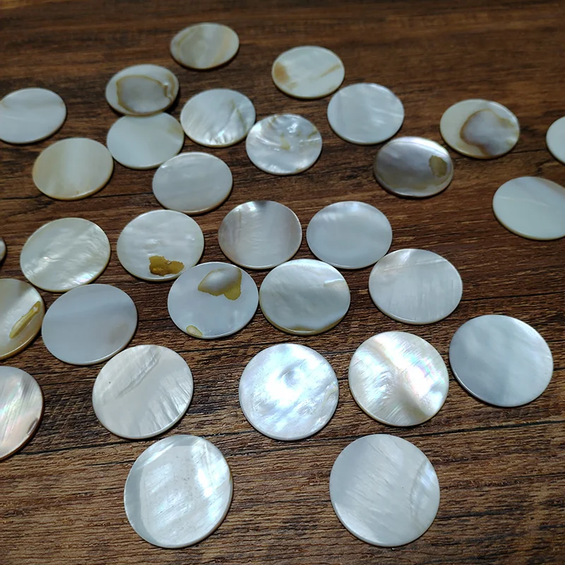 20 PC Round Real Shell Pieces Mother of Pearl Pretty Shape Pack-for Crafts, Jewelry Making, Resin Art, Inlay, DIY Project 25MM