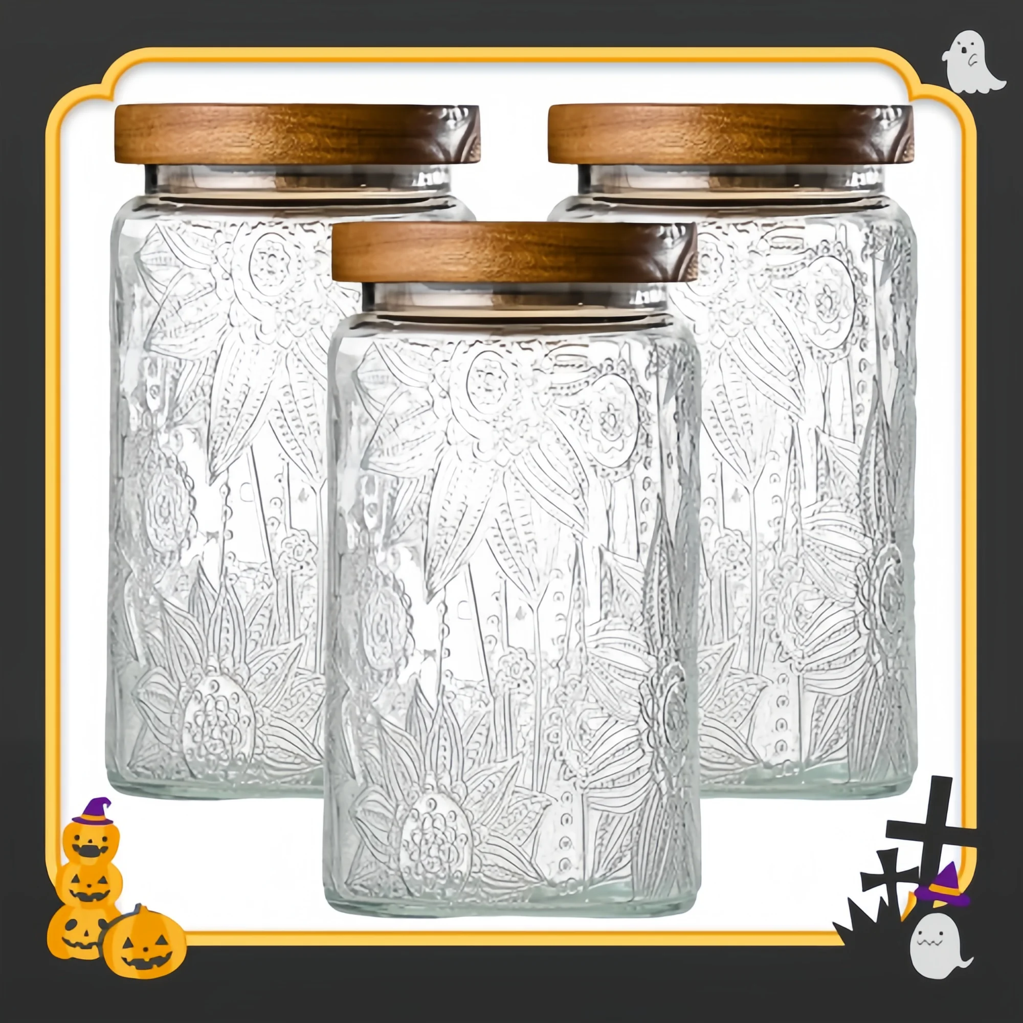 32oz Vintage Glass Jars with Lids - Airtight Food Storage for Coffee Sugar Tea