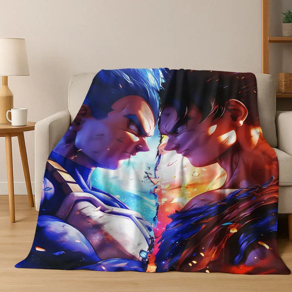3D Japanese Anime D-Dragon B-Ball Flannel Blanket Soft Warm Throw Blanket for Bedroom Living Room Bed Travel Camping Picnic Gift