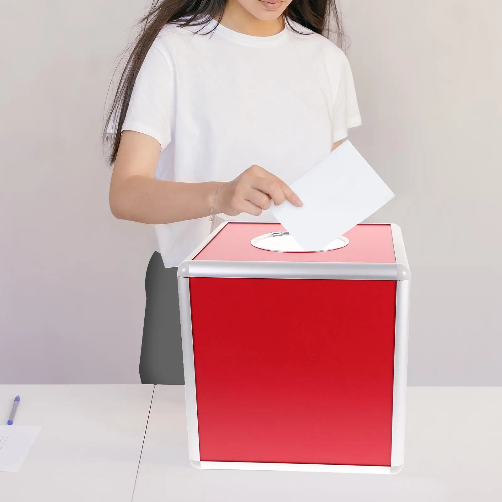 Square Lucky Raffle Ball Game Box for Annual Meeting Party Event Ticket Donation Voting Storage Container
