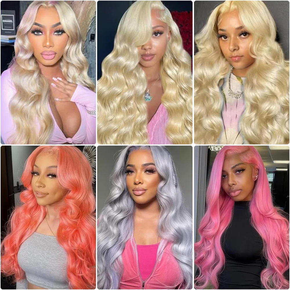 Blonde 613 Hd Lace Frontal Wig 13x6 HD Lace Wig 100% Human Hair Preplucked 32 36 Inches Body Wave 13x4 Lace Front Wigs For Women