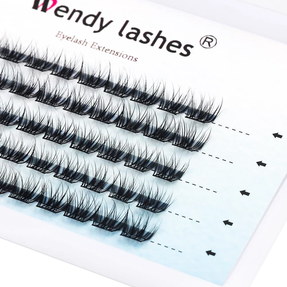 Wendy Lashes Cluster Eyelash Extension DIY Natural Style Eyelashes Pieces Handmade Individual Fake Eyelashes Bundles Makeup