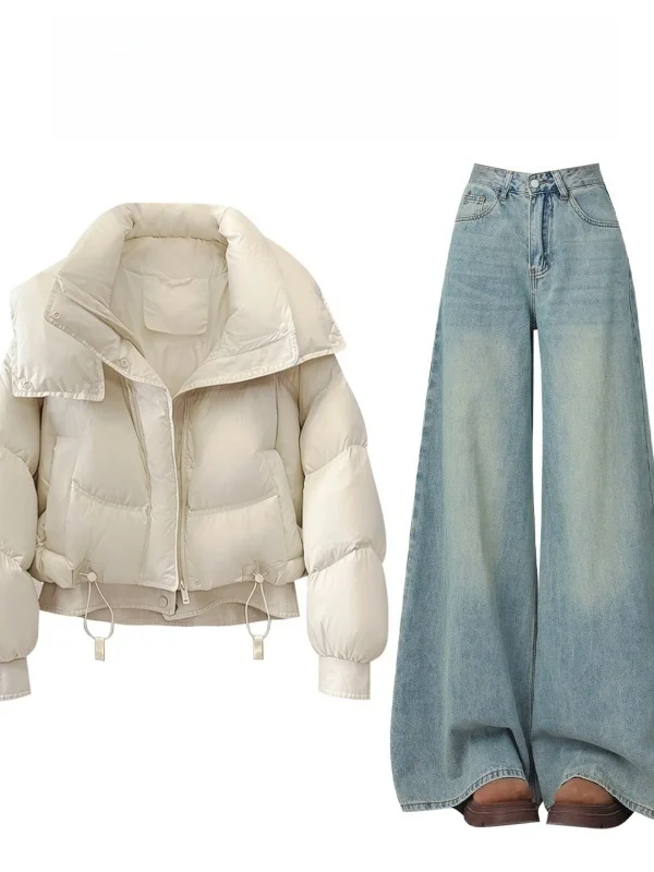 

Корейская модная теплая хлопковая куртка на молнии для женщин, свободного кроя, для весеннего сезона