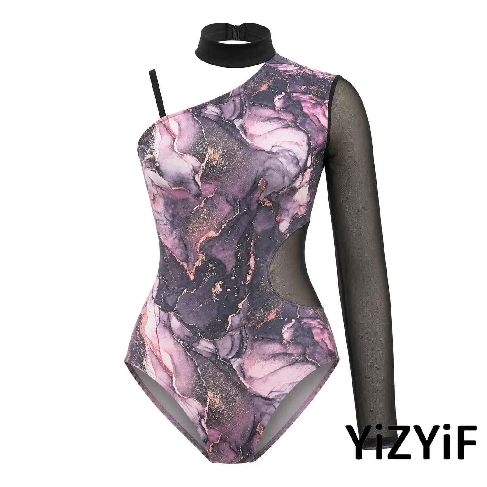Women Wide Leg Dance Jumpsuit Lyrical Modern Dance Outfit Halter Sleeveless Tassel Strappy Back Mesh Waist Bodysuit Dancewear