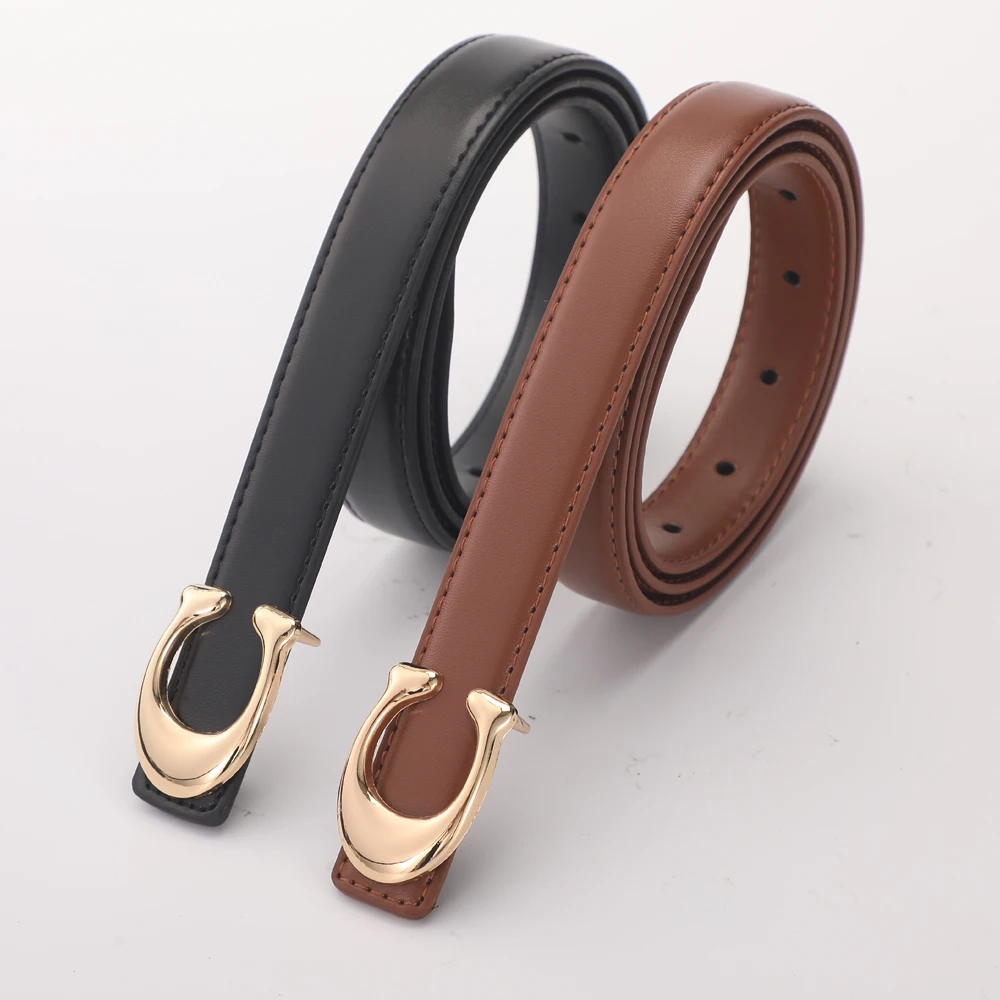 New Soft C-type Smooth Buckle Belt Business Versatile Casual Belt Fashion Women's Clothing Accessories Wholesale