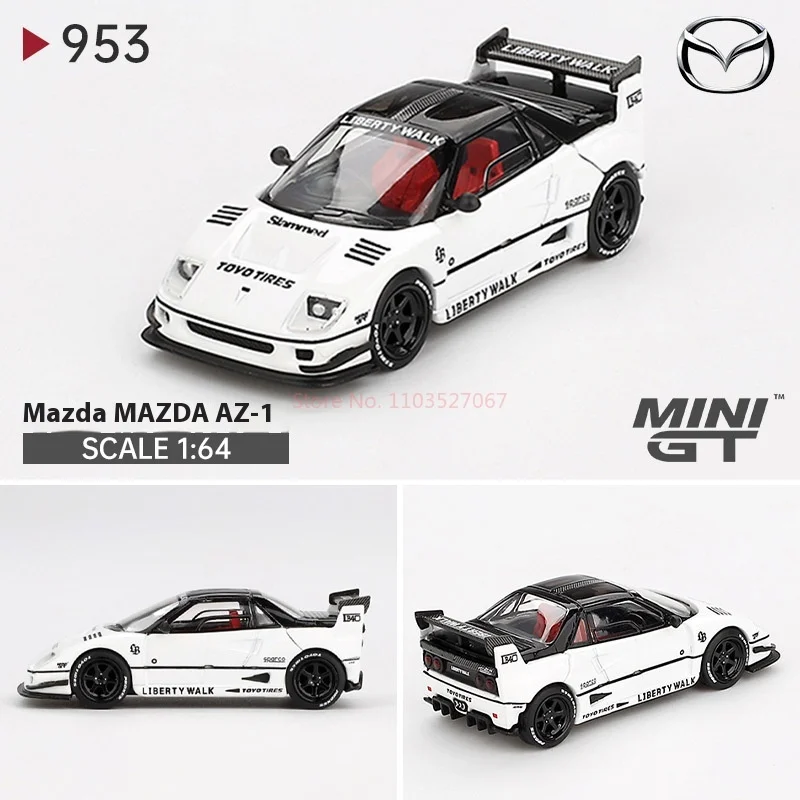 متوفر 1/64 Minigt نموذج سيارة مازدا RX-7 787B RE Advan LB-Super AZ-1 FD3S سبيكة سيارات نموذج جمع تصميم هدية عيد ميلاد اللعب