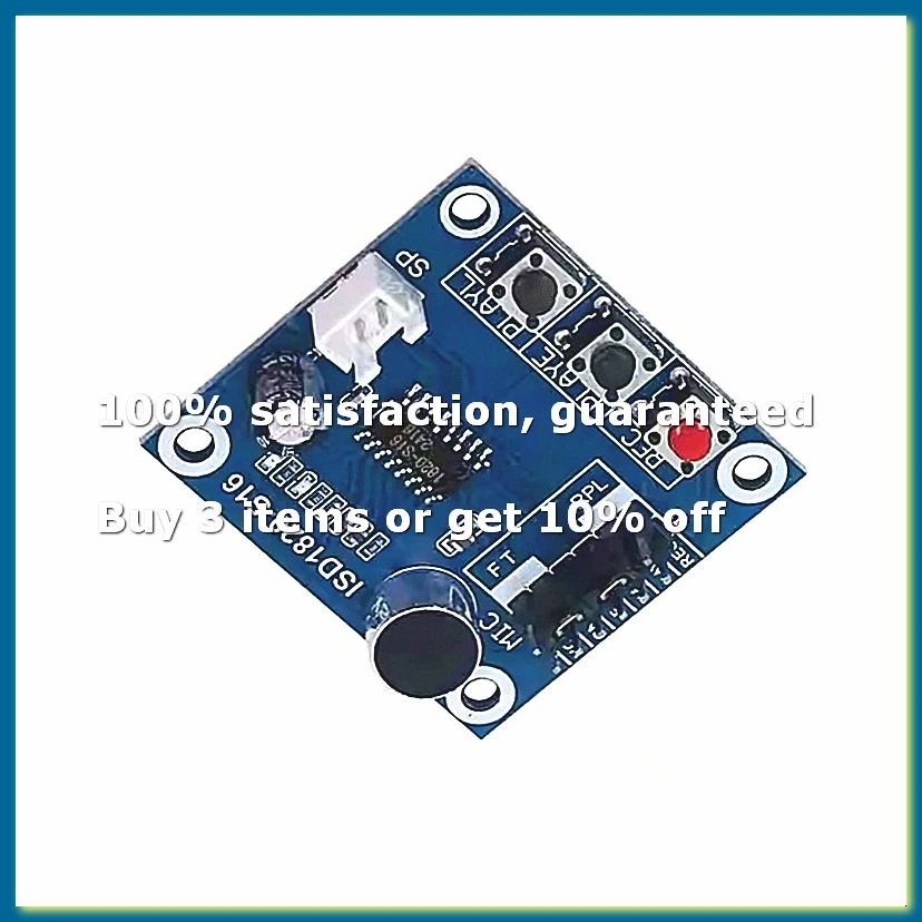 ISD1820 Voice Recording Module with Microphone and Loudspeaker High-Quality Sound Recording and Playback Board