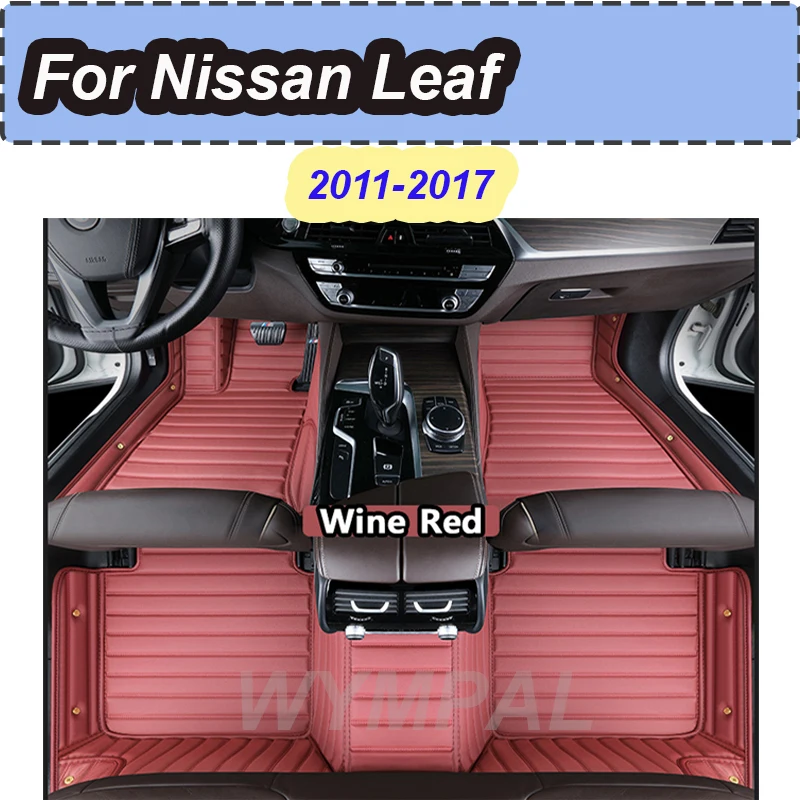 

LUXURY Floor Mats For Nissan Leaf ZE0 AZE0 2011~2017 Dirt-resistant Car Mats luxury Leather Mat Anti-dirt Pad Car Accessories