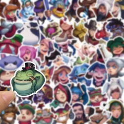 10/30/50PCS Cartoon League of Legends Funny Expression Stationery Sticker Shockproof Artistic School Supplies Collectibles