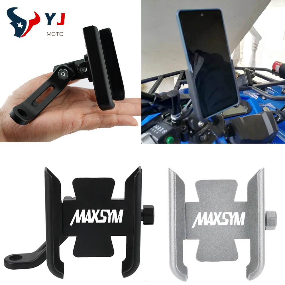 Motorcycle Phone Holder GPS Bracket Cellphone Stand Mirror Handlebar Mount Compatible For SYM SYM MAXSYM 400i 600i MAX 400 600