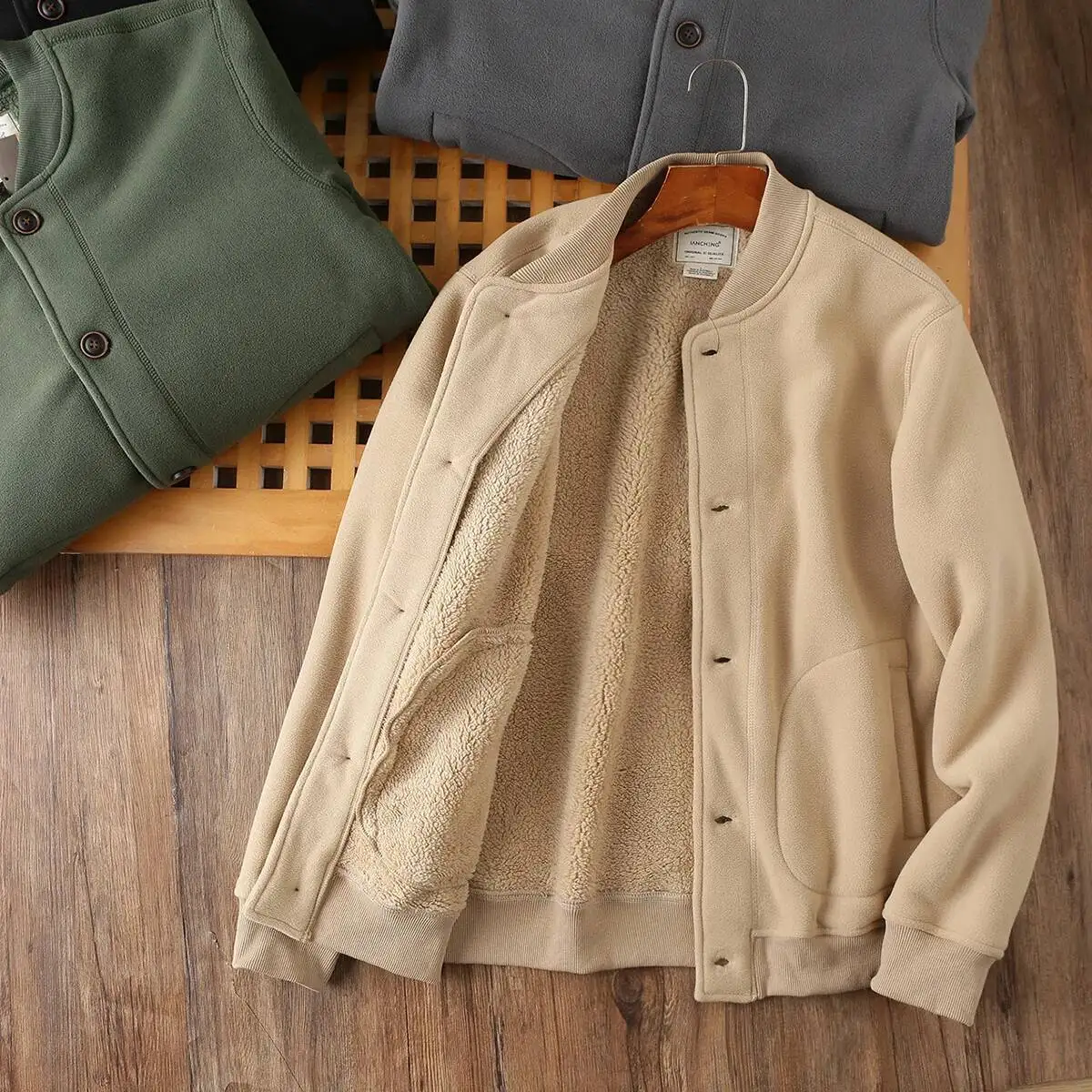 

Зимнее мужское бейсбольное пальто, мягкая тактическая куртка, ветровка, флисовая подкладка, утепленный теплый кардиган, верхняя одежда, мужская уличная одежда