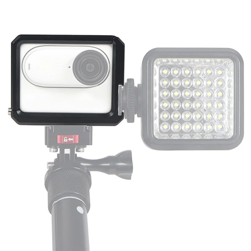 For Insta360 GO3 / GO 3S Ultra Light Metal Cage Frame Case Protective Shell Protector Accessories Dual Cold Shoes