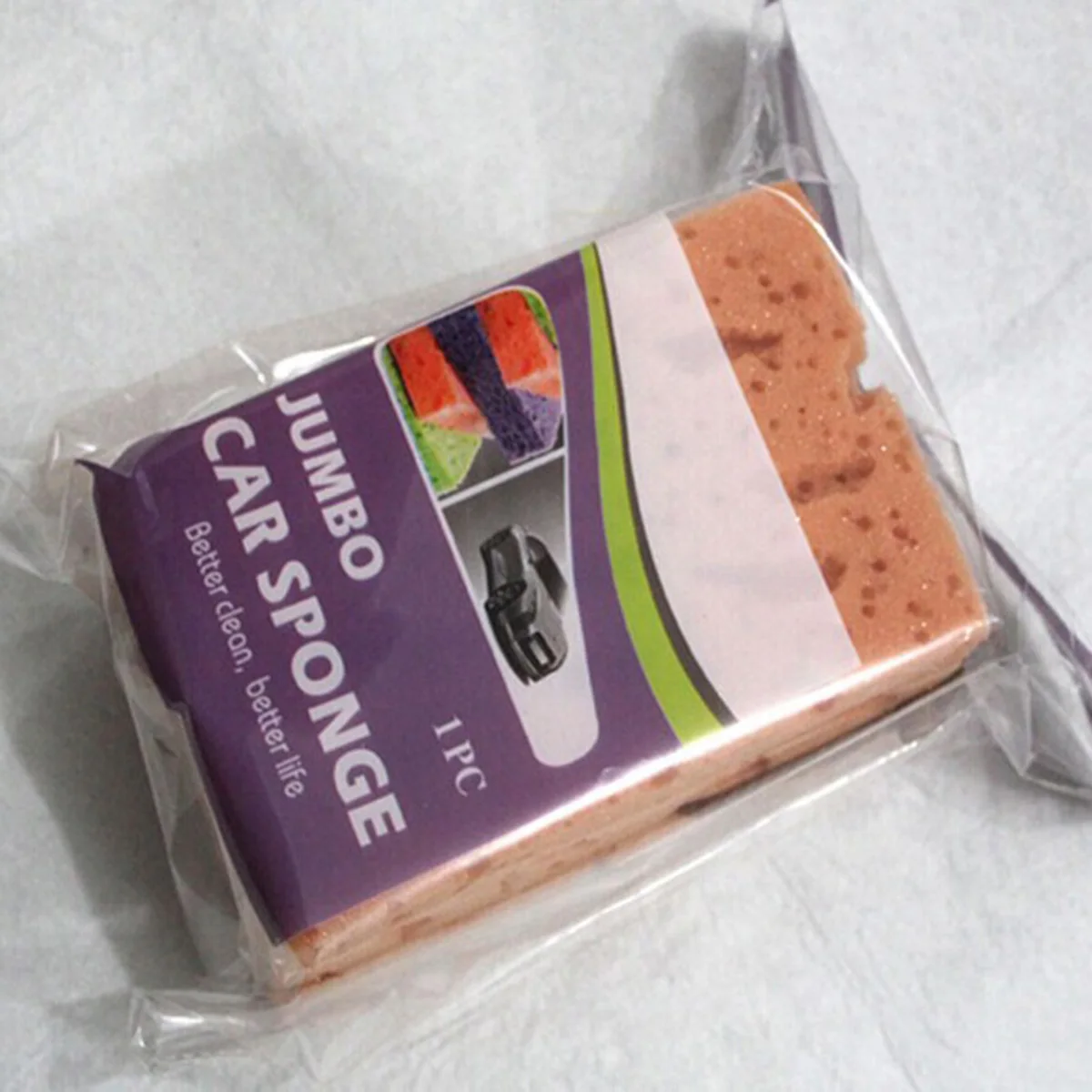 

Comfortable Car Auto Vehicle Washing Sponge High Water Absorption Quick Dry Easy Cleaning Household Use Yellow Finish