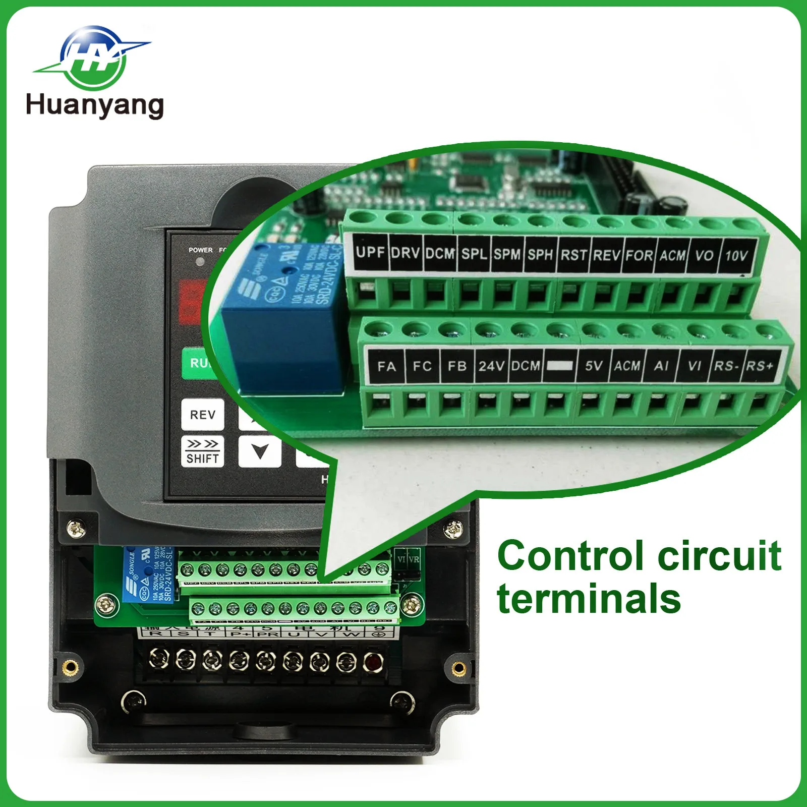 Imagem -05 - Huanyang-spindle Motor Velocidade Controller e Braçadeira de Cabo de Extensão 1.5kw kw 220v 400hz 7a Inversor Vfd