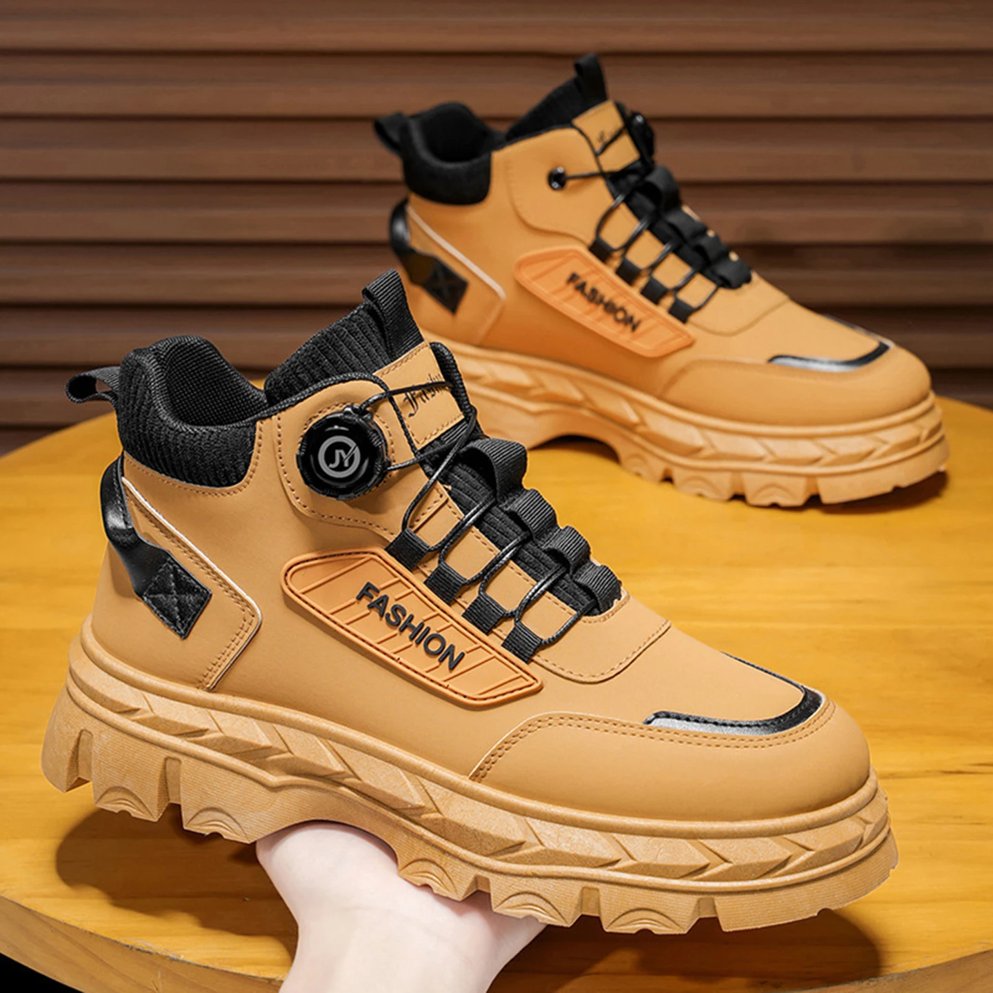 

Para Men's Workwear Boots Thi Bot Casual High Top ort Boots Leather Upaded Fall Winter New Sle round Toe