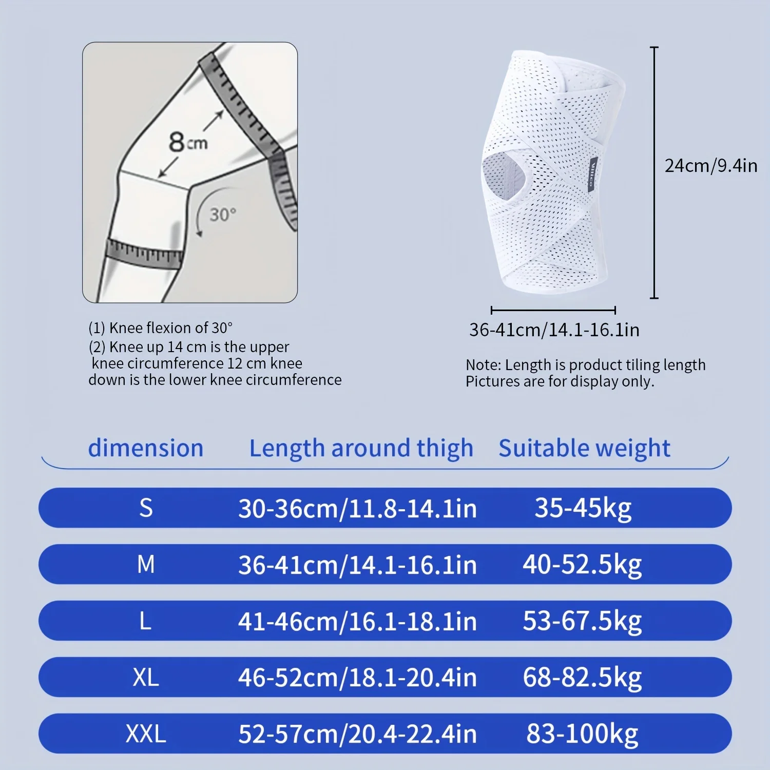 Elastische Sport-Knieschoner für Männer und Frauen, Fitness-Basketball-Knieschoner Geeignet für Verschiedene Outdoor-Sportarten – Detail 6