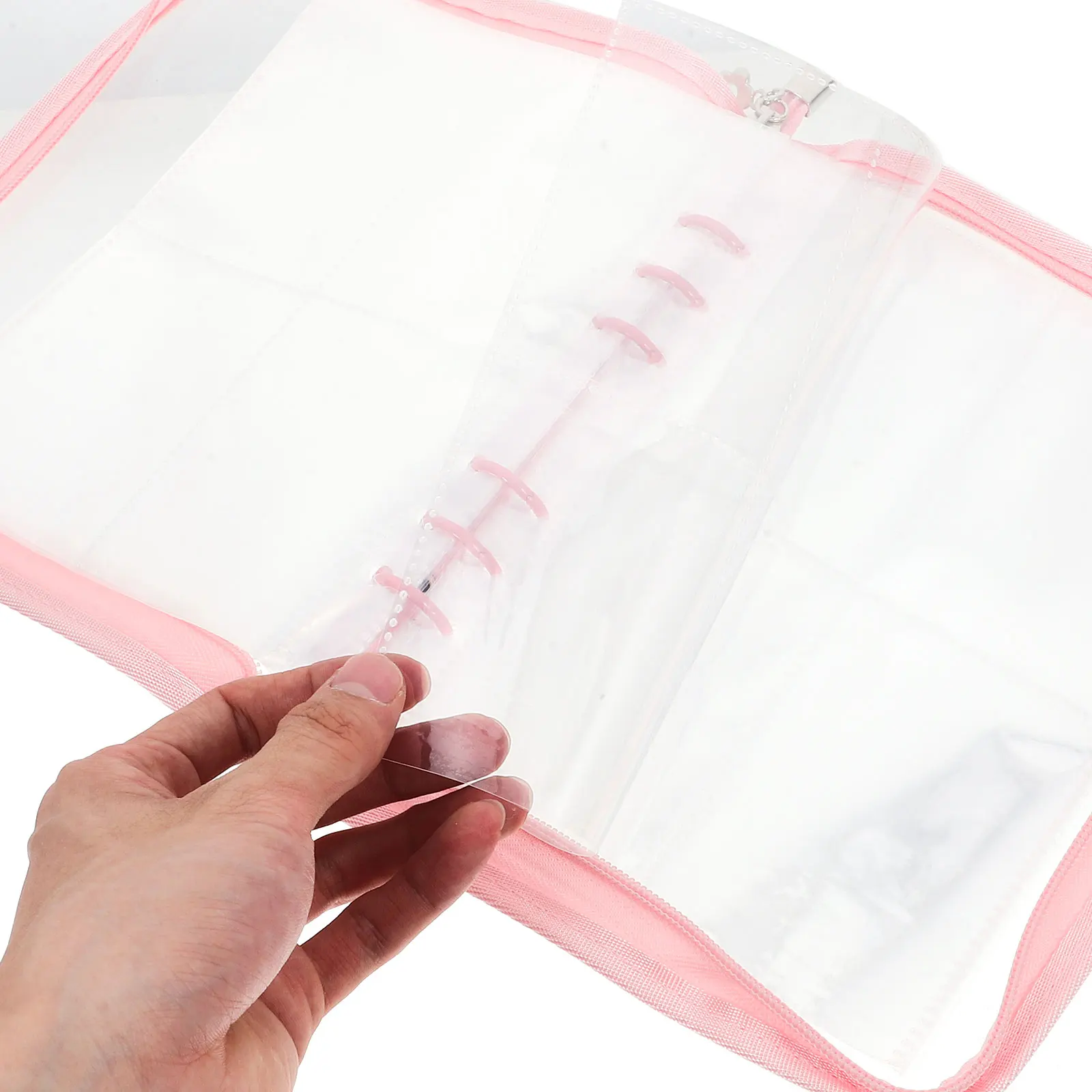 

50 Pieces Pink Zipper Jewelry Storage Bag 6x8 Inch Travel Earring ganizer Bracelet Holder Compact Size Anti Tarnish PVC