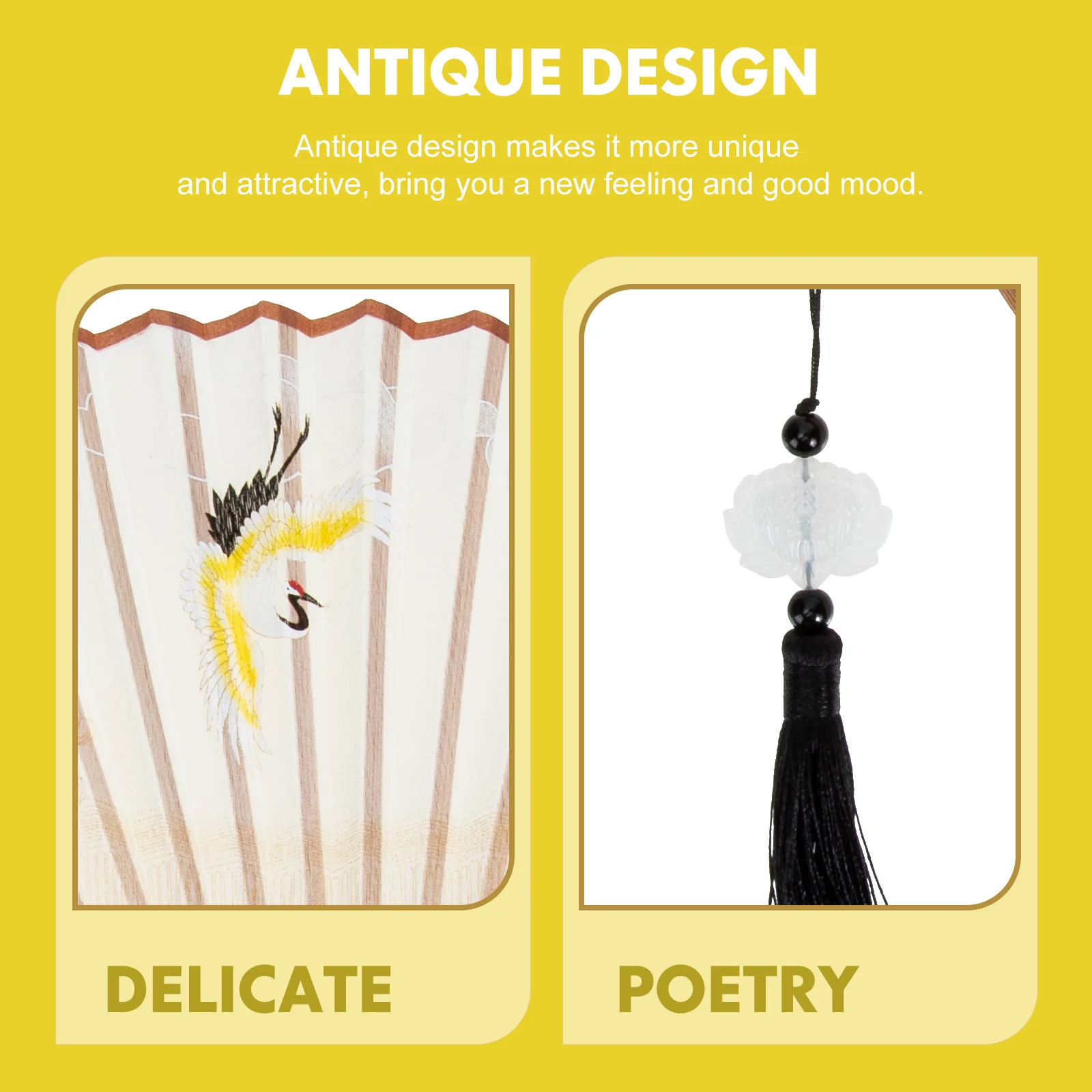 

Retro Style Silk Bamboo Folding Elegant Wall Decoration Craft Home Adornment Classic Foldable Chinese Style Handhold Costume