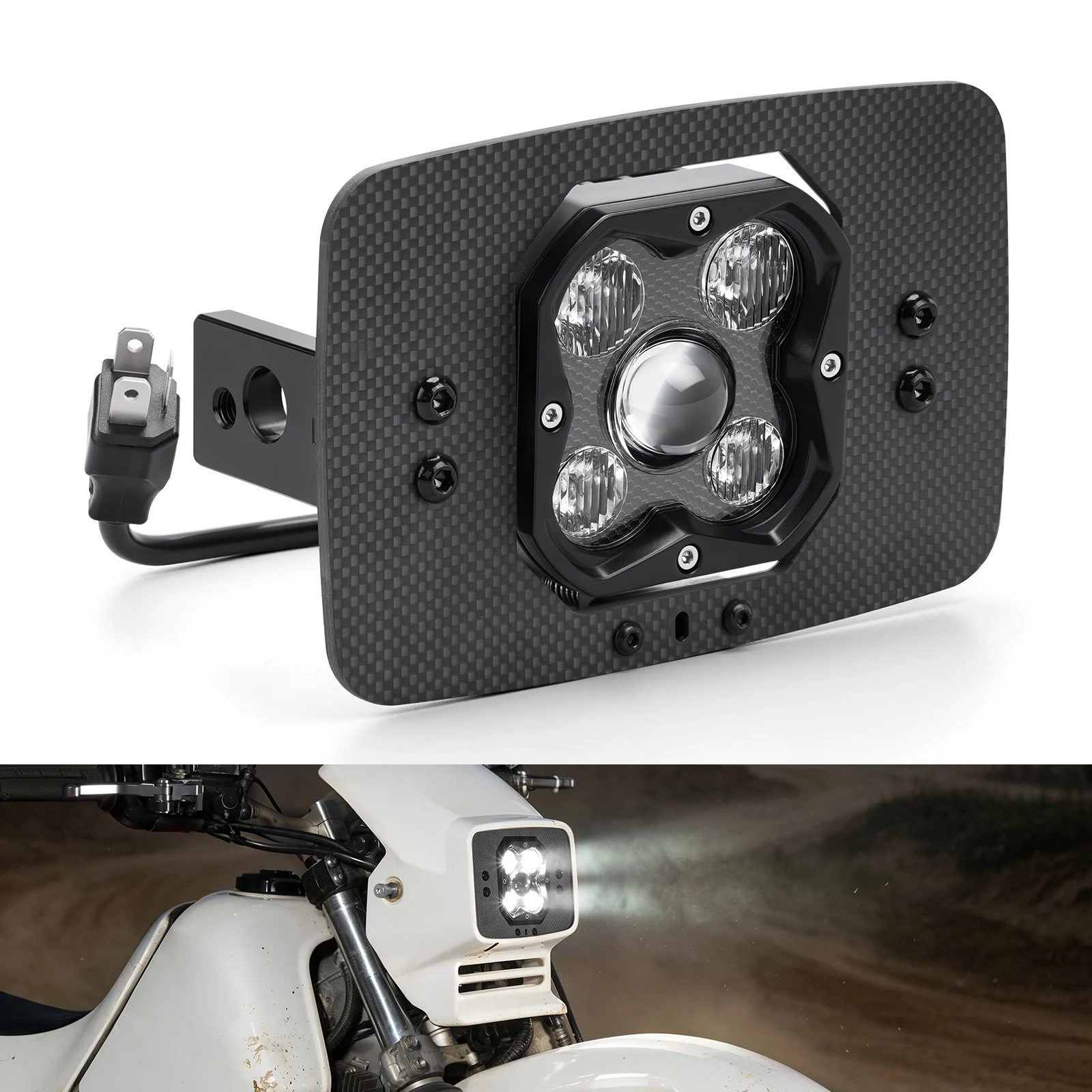 NICECNC For Honda XR650L 1993-2025 XR 650L 2025 Motorcycle 40W 50W 3100 3600 Lumen IP67 Rally Headlight LED Light Kit Adjustable