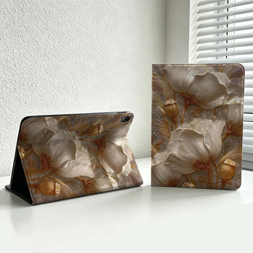 Art Floral Pattern Design For iPad Pro Air mini 7 6 5 4 3 2 1 9gen M5 M4 11th 10th A17 Pro A16 Soft Inch Tablet Case Cover