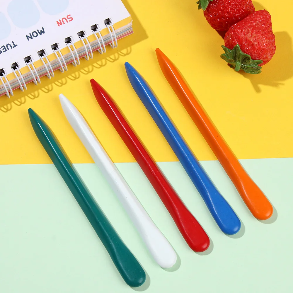 6/12/24/36 Colors Plastic Plastic Crayon Do Not Dirty Hands Erasable Painting Tools Washable Triangular Shaped Colored Crayon