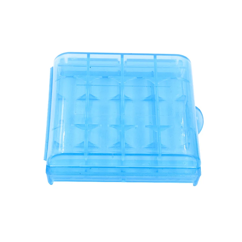 Newest 1PCS Colorful Battery Holder Case 4 AA AAA Hard Plastic Storage Box Cover For 14500 10440 Battery Organizer Container