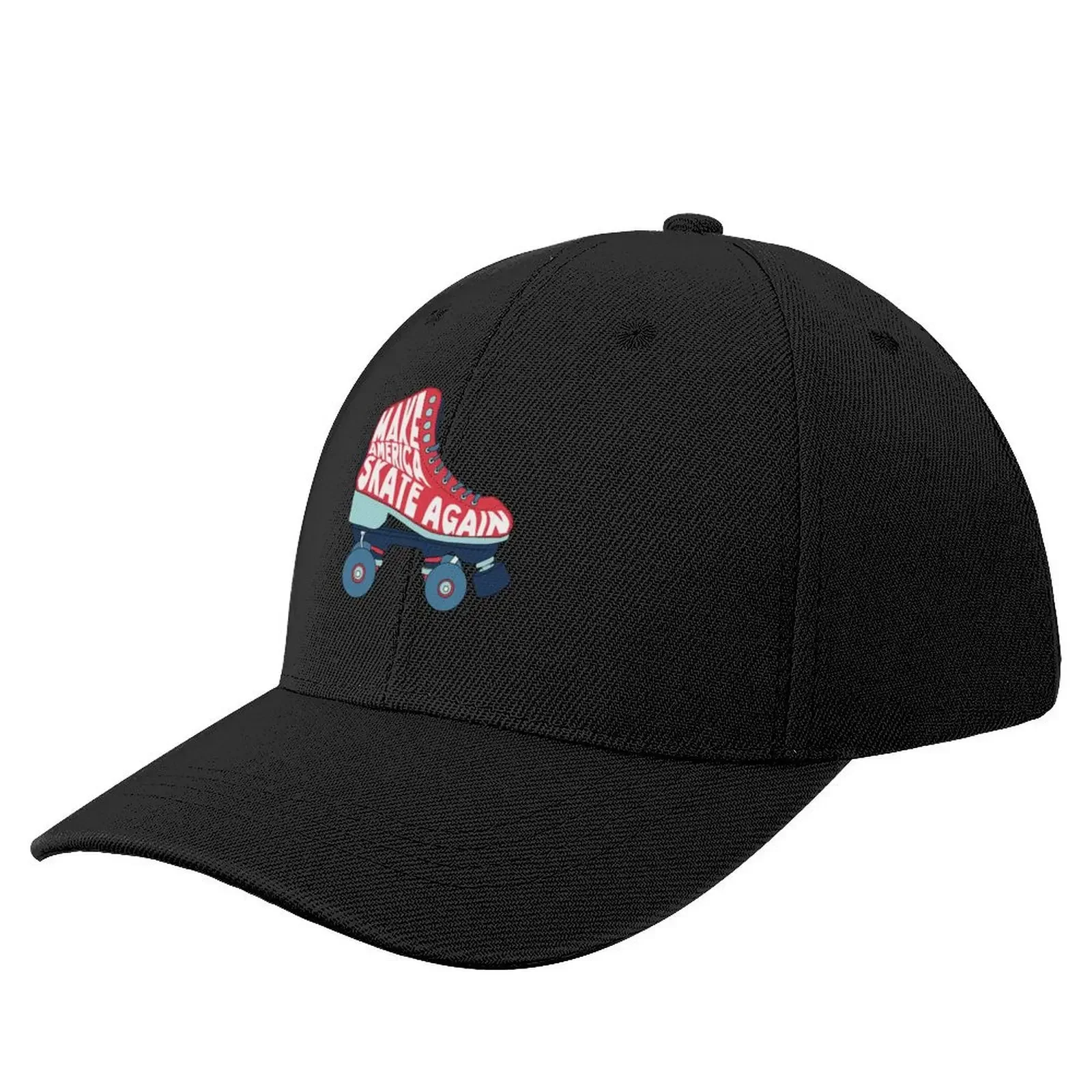 

Make America Skate Again Blue Red Roller Skates Classic T-Shirt Baseball Cap Luxury Man Hat Funny hats Luxury Woman Men's