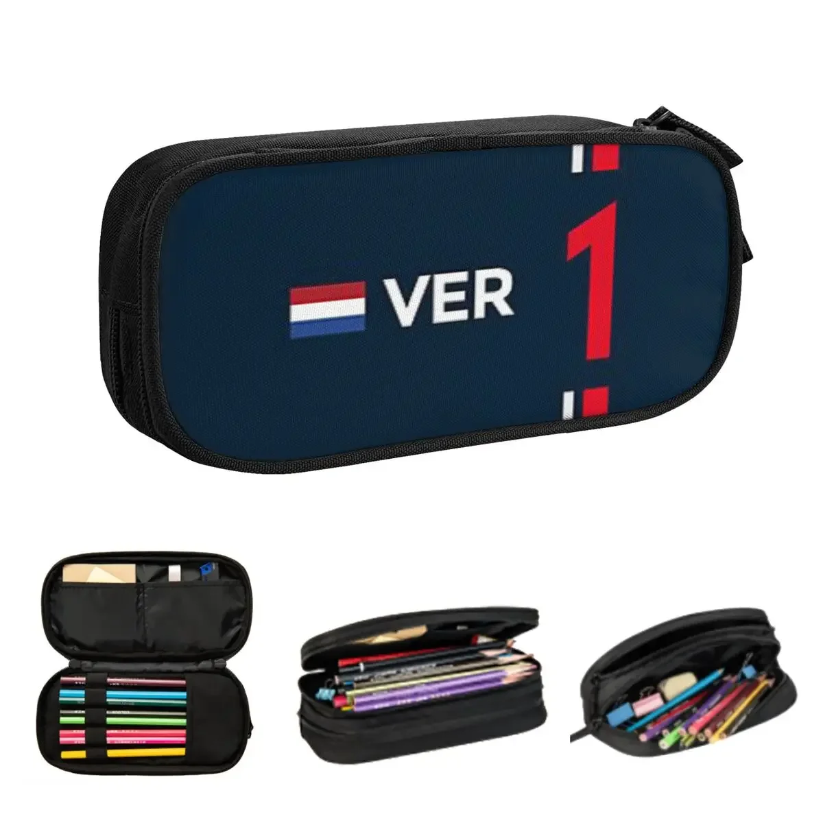 F1 2022 - #1 Verstappen Pencil Cases Large Capacity Pen Bags Pen Box Pencil Pouch For Boys Girls Students Stationery School