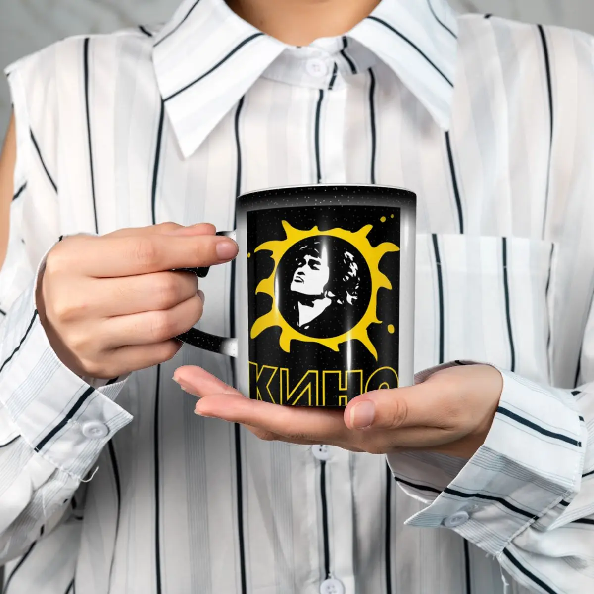 Viktor Tsoi Russia Music Rock Band Kino Mug Funny Ceramic Coffee Cups Tea Mugs Milk Cup Drinkware Gift for Friends