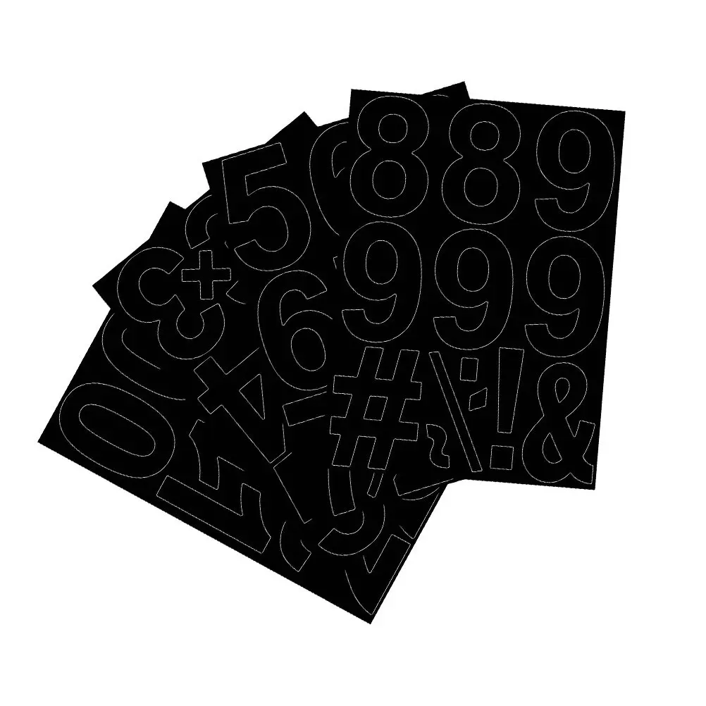 

1Set Self-Adhesive Number Stickers Weatherproof PVC Decals for Smooth Surfaces Like Computers Guitars Phones Bottles Craft