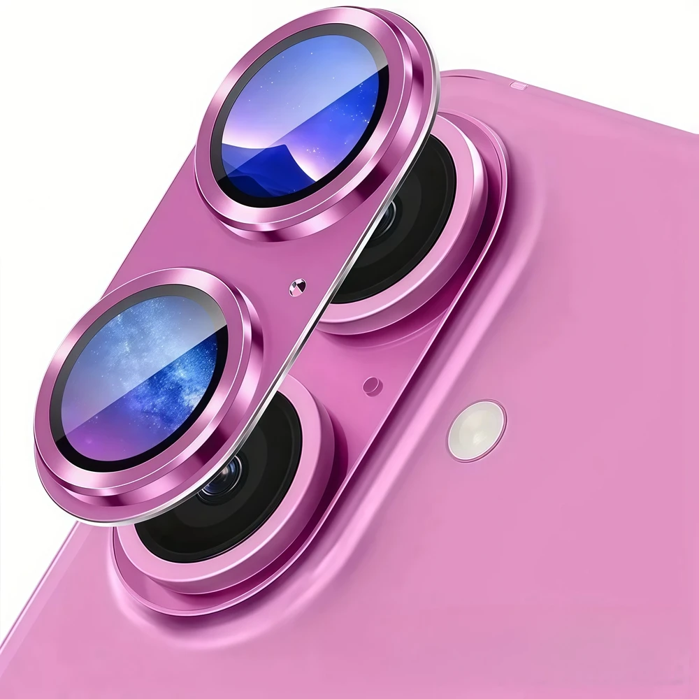 

Metal Camera Glass For iPhone 16 Plus Metal Camera Alloy Ring Protector Back Cover For iPhone 16Plus 17+ Camera Lens Accessories