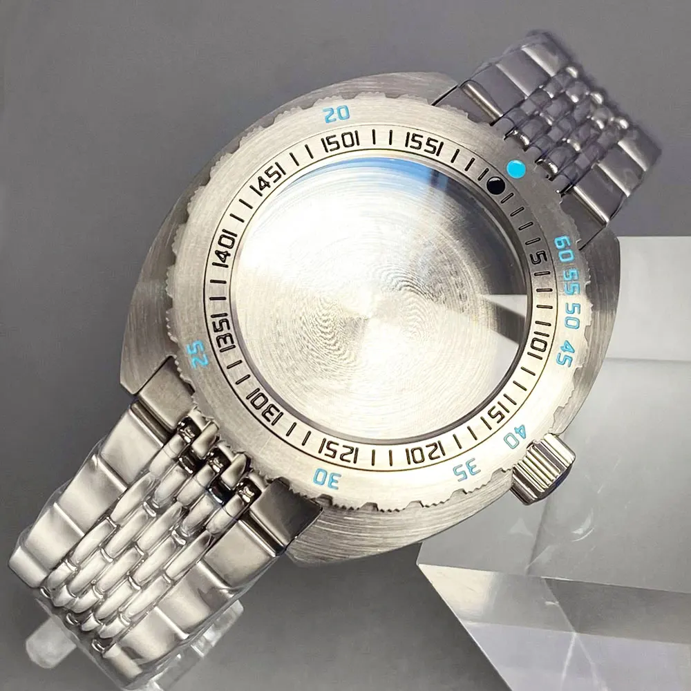 42mm Steel Bezel Sapphire Stainless Steel Diving Watch Case 200m Waterproof For NH35 NH36 NH38 ETA2824 PT5000 Automatic Movement