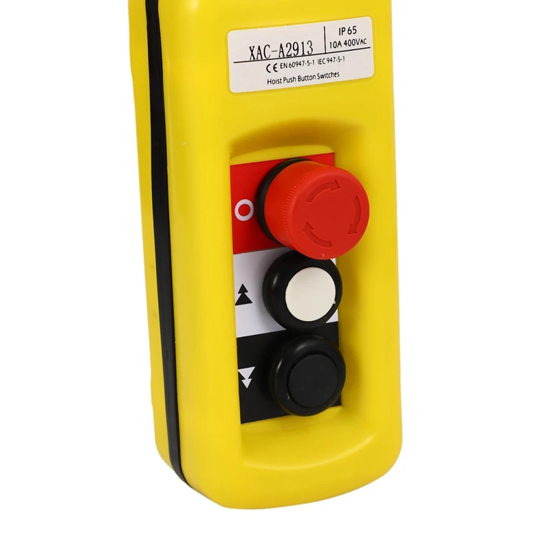 Imagem -03 - Impermeável Handheld Pushbutton Switch com Alça de Talha Elétrica Lift Control Pendant Botões com Duas Velocidades e em Xac-a2913