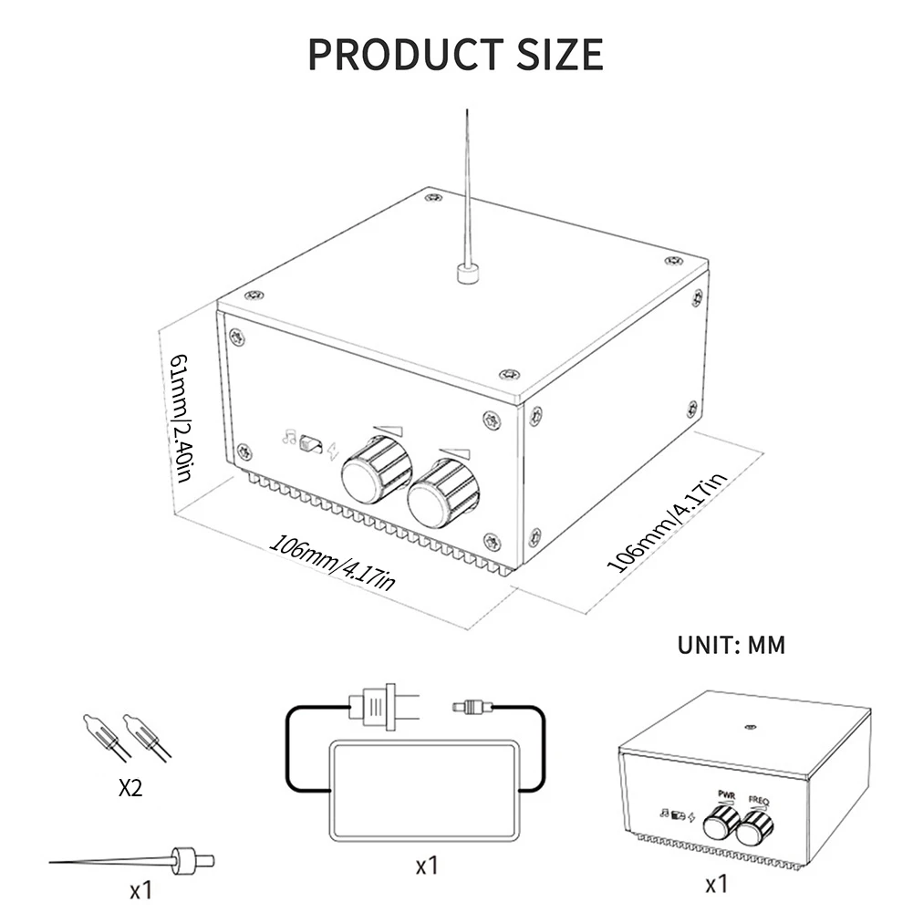 Music Coil Speaker for Tesla Bluetooth-compatible Electric Arc Generator BT for Tesla Coil Speaker Experiment Desktop Toy Model