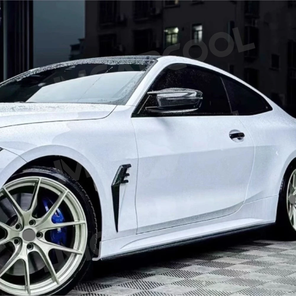 

JCHEY Real Dry Carbon Fiber Side Fender Fin Splitters Spoiler for BMW 4 series G22 G23 2021+ FRP Car Accessorise Body Kits