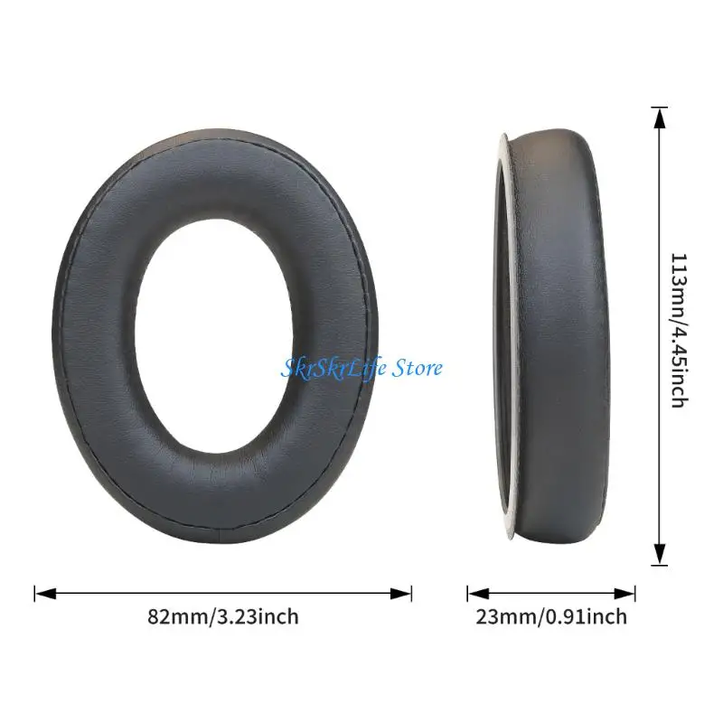 Papaderos cuero proteínas reemplazo E65E Pads para orejas para auriculares HD620 Cojines orejera