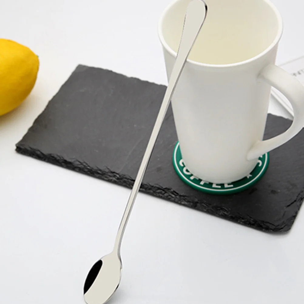 

4Pcs Stainless Spoon Ice Scoop Ladle Silver Creative Mixing Spoon Household Tableware Practical Kitchen Bar Tool