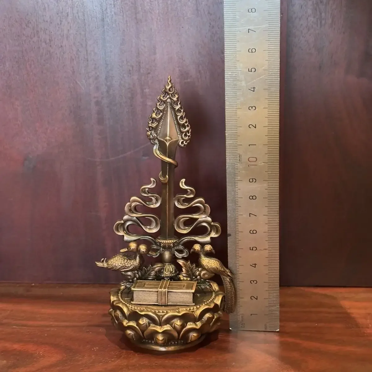 Tibetan Buddhism Manjusri Wisdom Sword Sculpture Manjushri Bodhisattva Ritual Implement  Home Altar Worship Decorations Statue