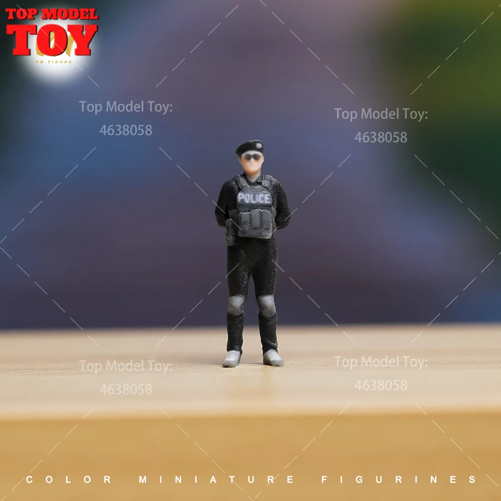 1/64 1/87 1/43 1/24 1/18 Schaal Chinese Politie Staande Houding 3D Print Mannelijke Scène Props Figuren Model Voor auto’s Voertuigen Speelgoed