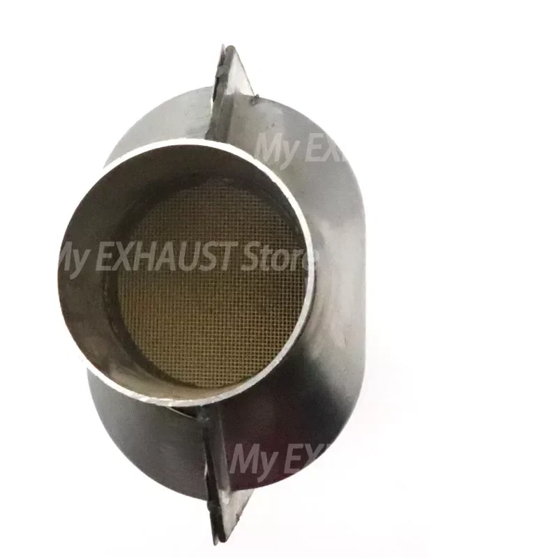 51mm 57mm EURO 1 Universal Car Catalytic Converter With 400 cpsi Ceramic Catalyst Protector Exhaust System Steel Muffler view 3
