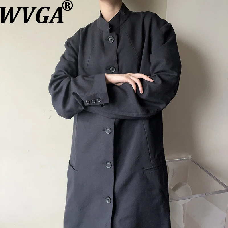 

WVGA весна осень новый мужской прилив Ямамото темный стиль модный костюм с принтом пальто нишевые шикарные повседневные окрашенные пиджаки с длинными рукавами W13118