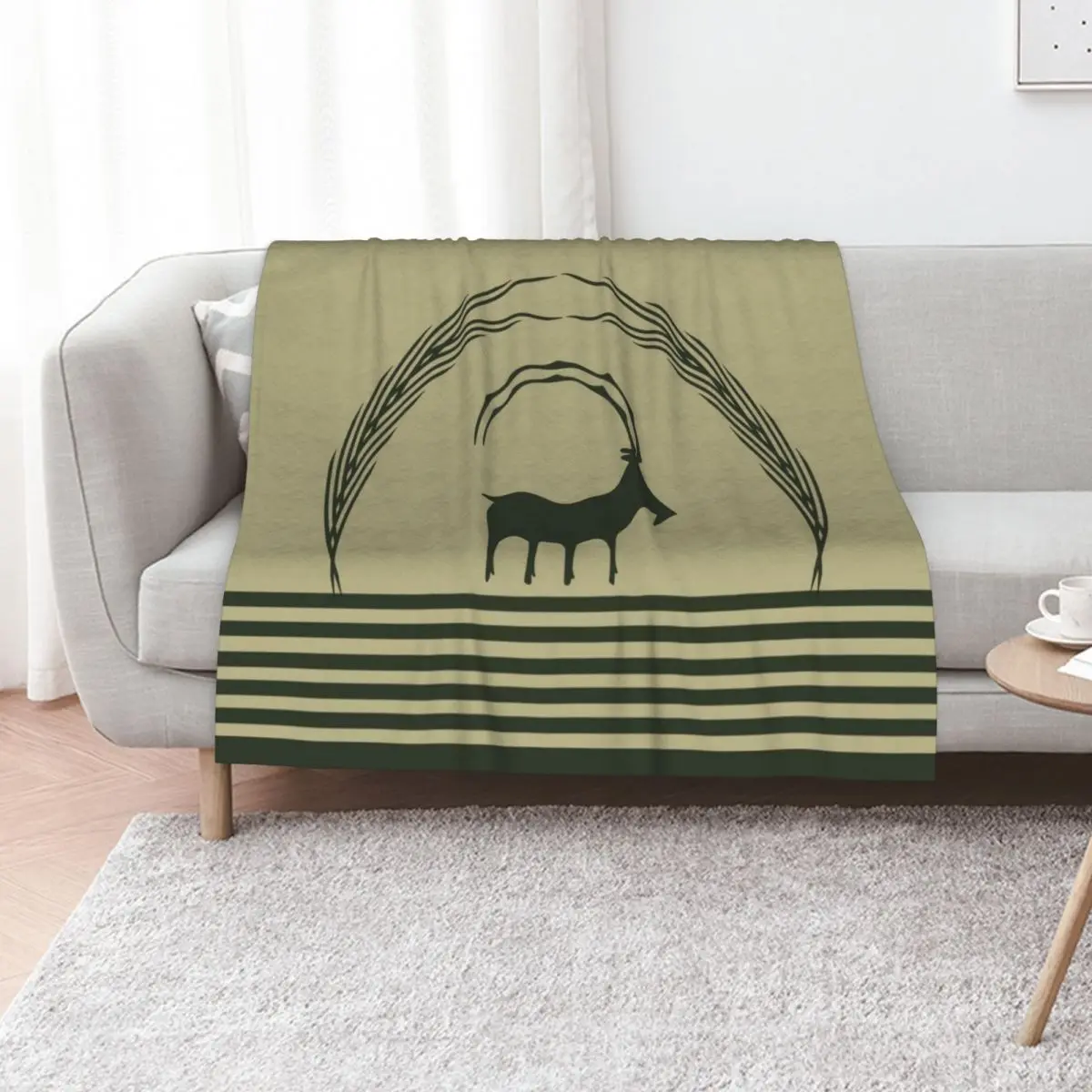 Ancient Mountain Goat Throw Blanket Cute Plaid Giant Sofa Sofa Throw Heavy For Baby Nap Blankets
