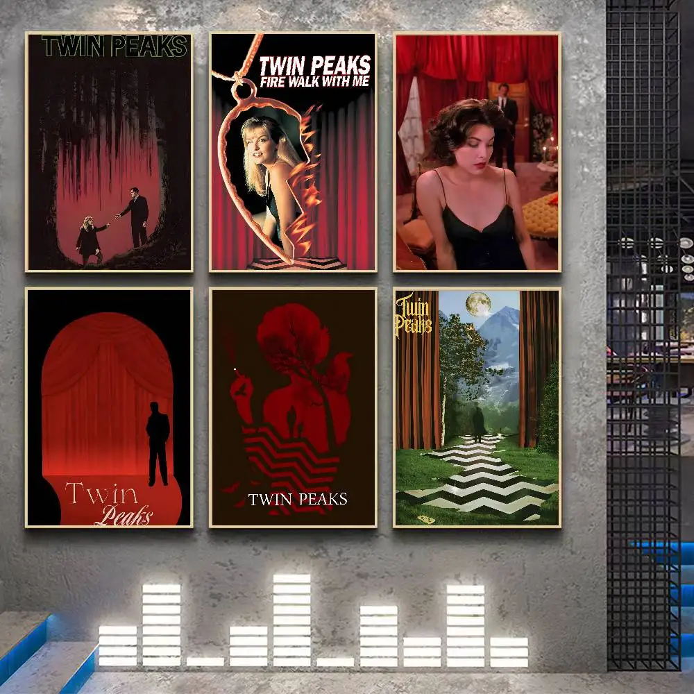 Twin Peaks TV Series Shows Poster Room Decor Waterproof Sticky For Home Bar Wall Art Decoration