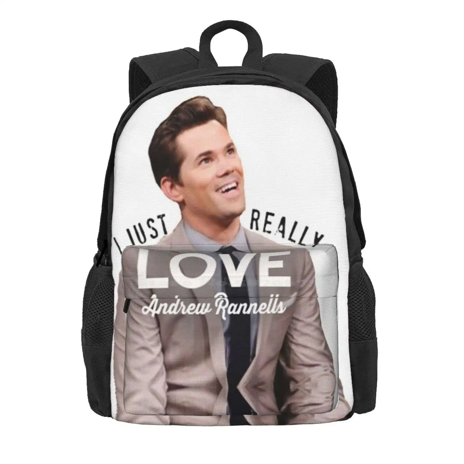 I Just Really Love Andrew Rannells Hot Sale Schoolbag Backpack Fashion Bags Andrew Rannells Omaha Book Of Mormon Broadway