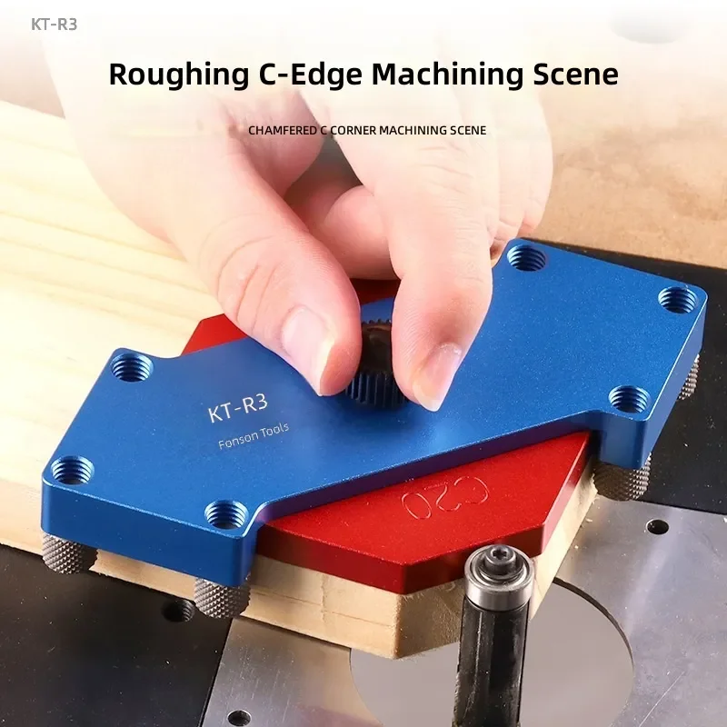 Woodworking Arc Positioning Template KT-R3 Rounded Corner R Angle Semi-Circular Curve Guide Plate for Furniture Edge Trimming