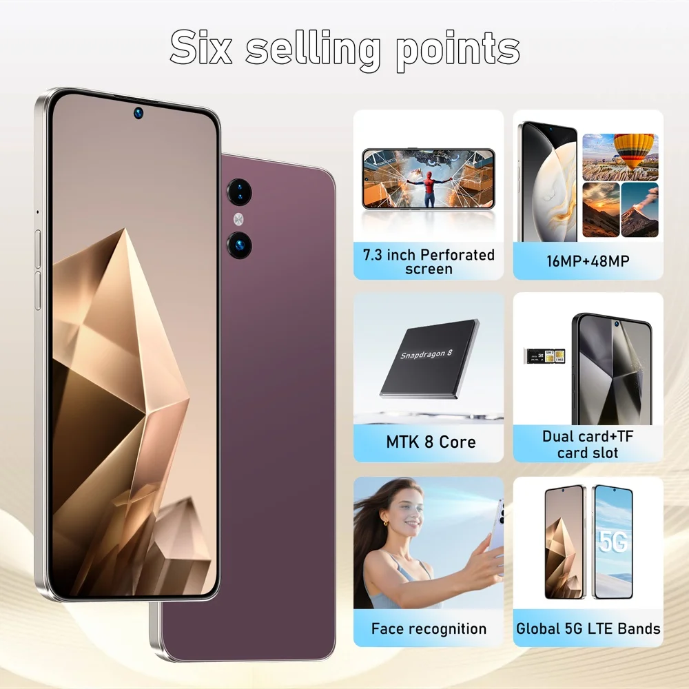 K-Touch Smartphone 5G C27 Ultra Mobile Phones Android Cell Phone 7.3inch HD 22G+2TB 48MP Smartphone 7800mAh Dual SIM WIFI Unlocked Global