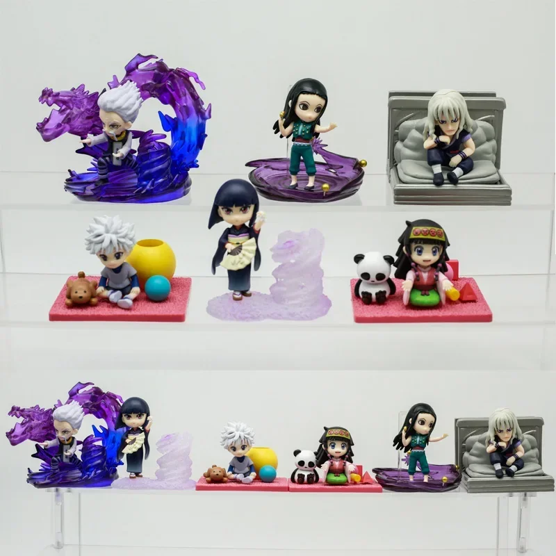 

Фигурки аниме HUNTER Killua Zoldyck Illumi Alluka Kalluto, слепая коробка, игрушки, модель, экшн-фигурка, коллекция украшений, подарки для детей