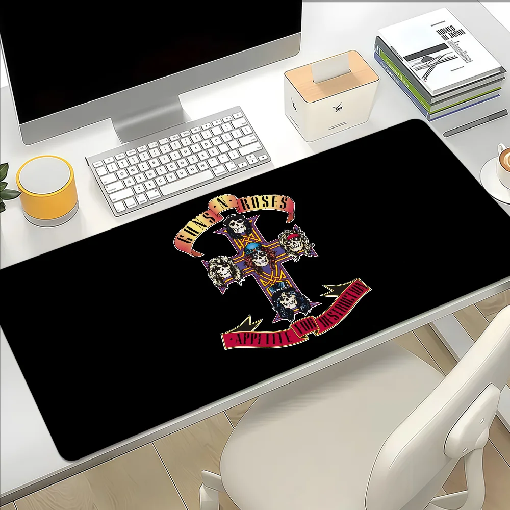 G-Guns N Music Band Roses Rock Mouse Pad Non-slip Thickened Large Writing Lockedge Office Student Gaming Cushion MousePad